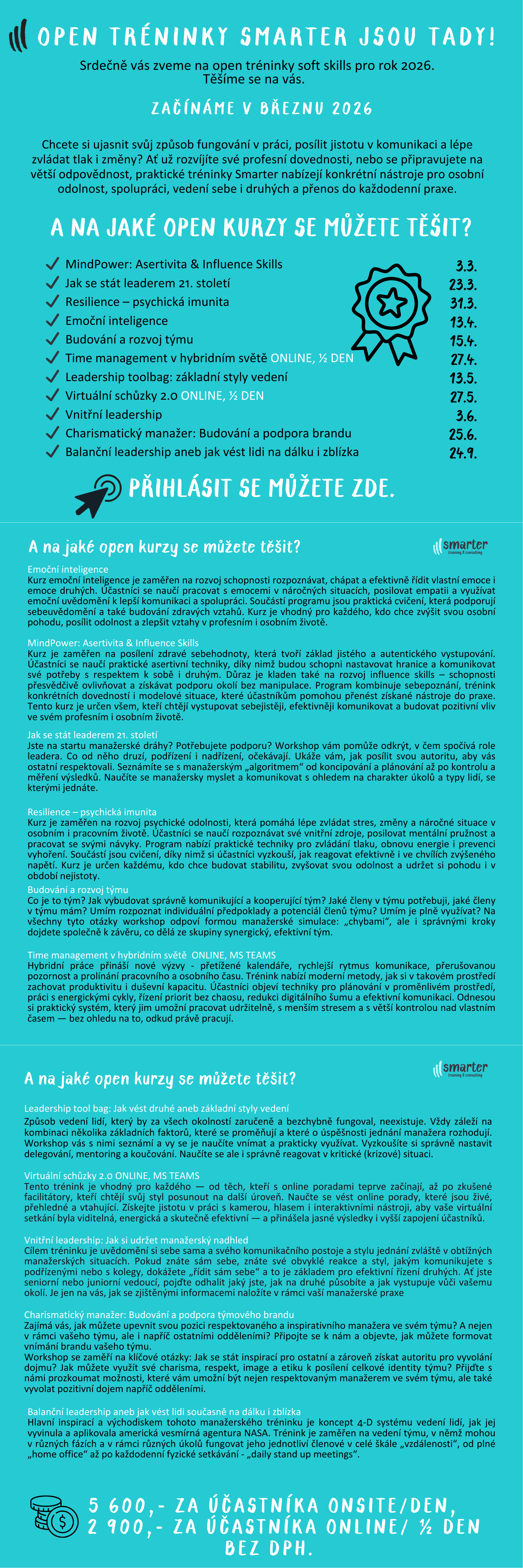 Open kurzy SMARTER 2026