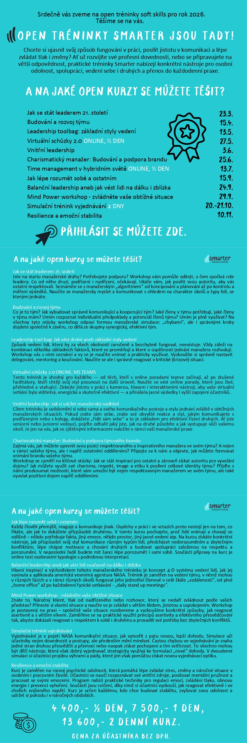 Open kurzy SMARTER 2026